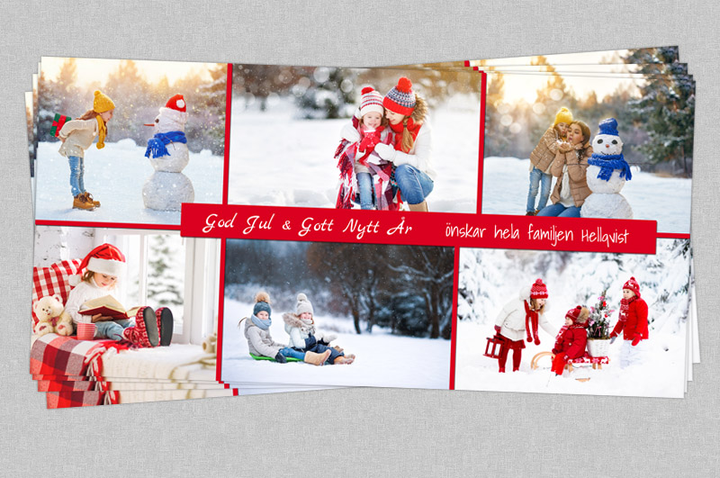 Julkort slimline 10x21 cm