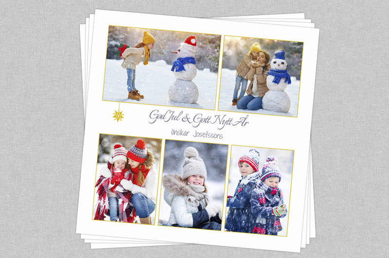 Kvadratiskt julkort 15x15 cm