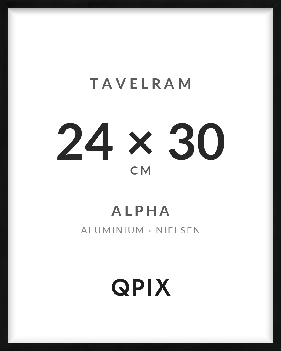 Alpha Matt Svart 24×30