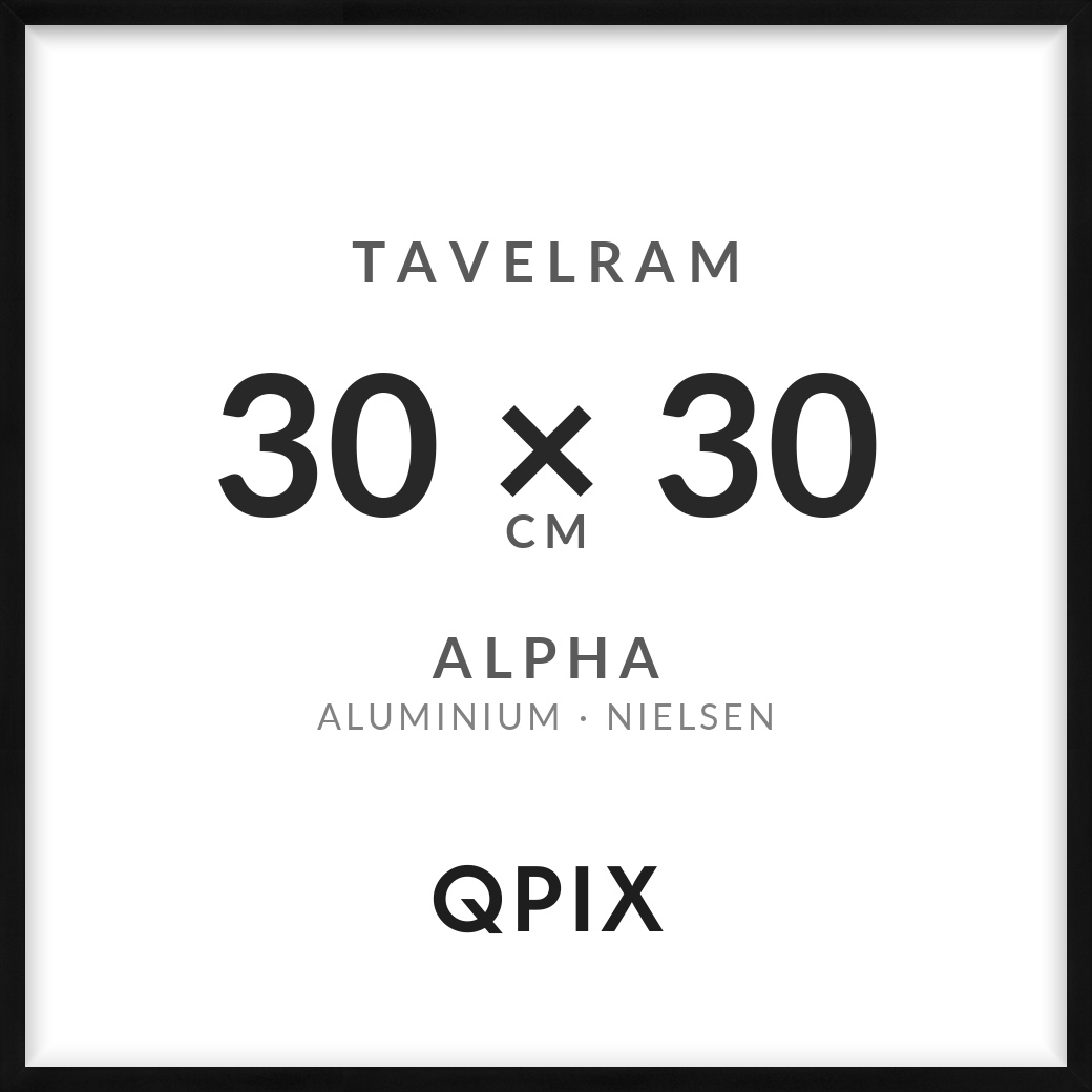 Alpha Matt Svart 30×30