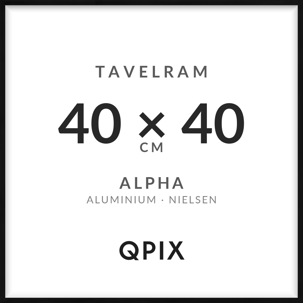 Alpha Matt Svart 40×40