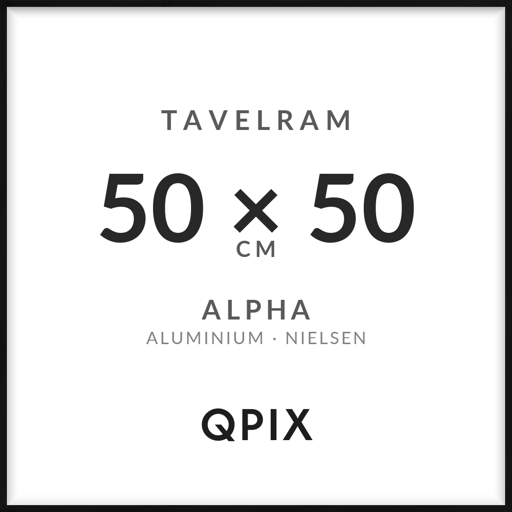 Alpha Matt Svart 50×50