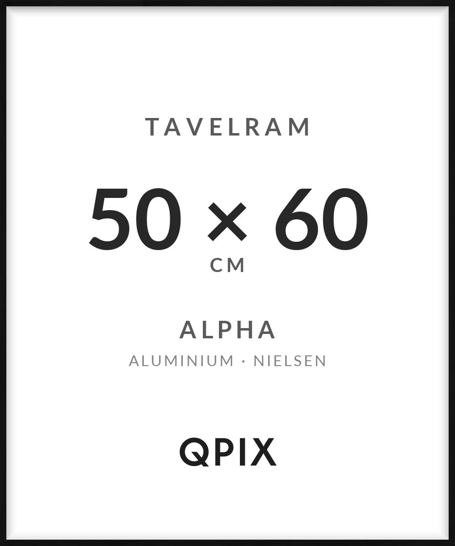 Alpha Matt Svart 50×60