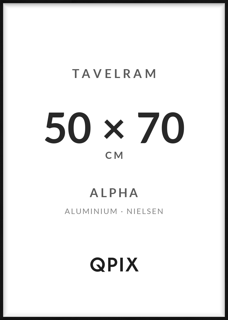 Alpha Matt Svart 50×70