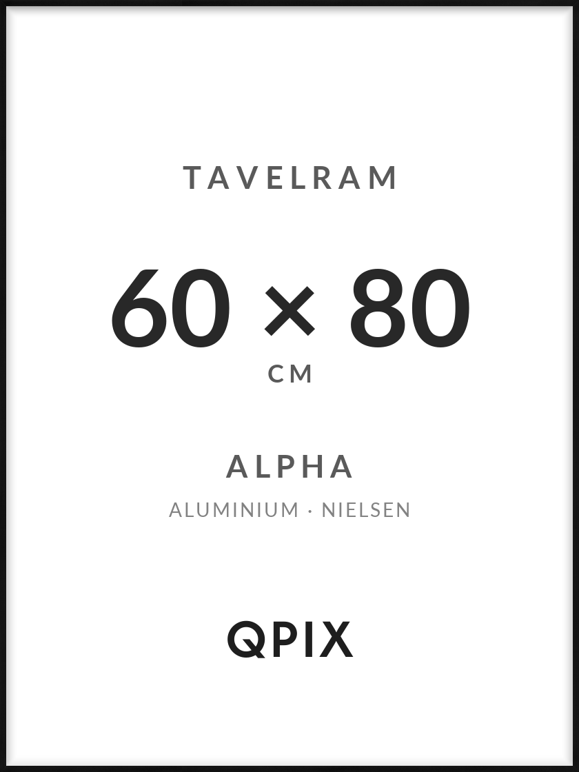 Alpha Matt Svart 60×80