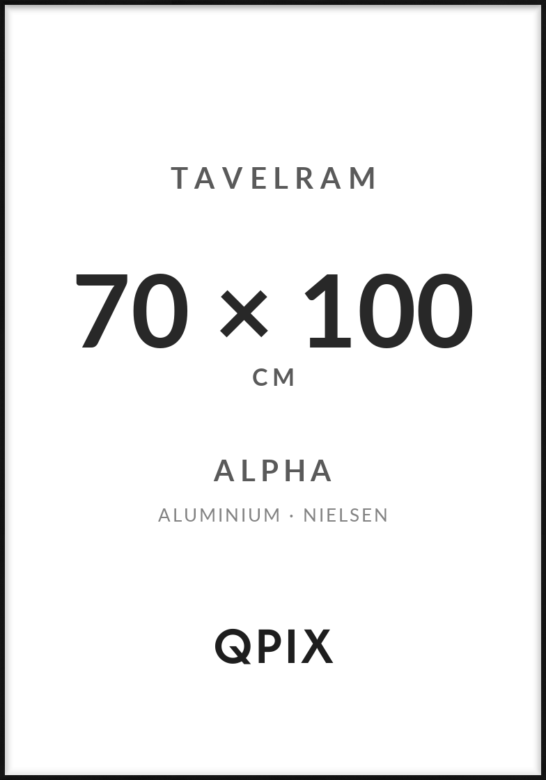 Alpha Matt Svart 70×100