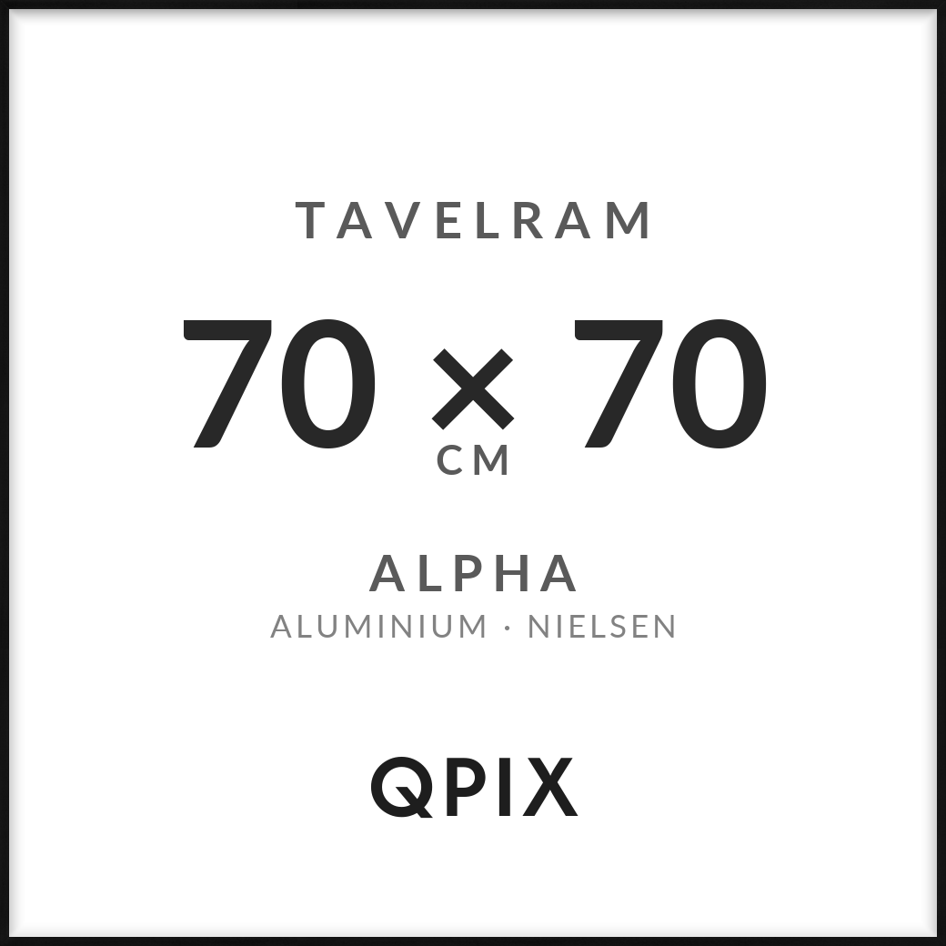 Alpha Matt Svart 70×70