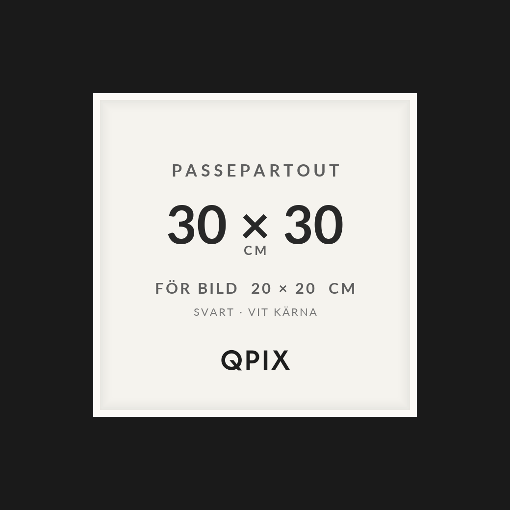 Passepartout Svart/Vit 30×30
