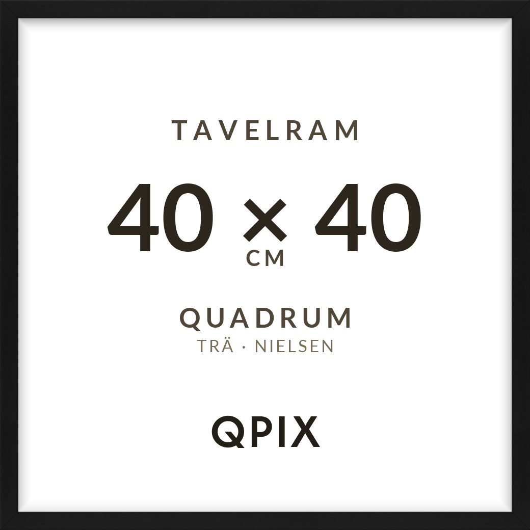 Quadrum Svart 40×40