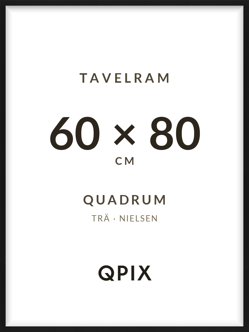 Quadrum Svart 60×80